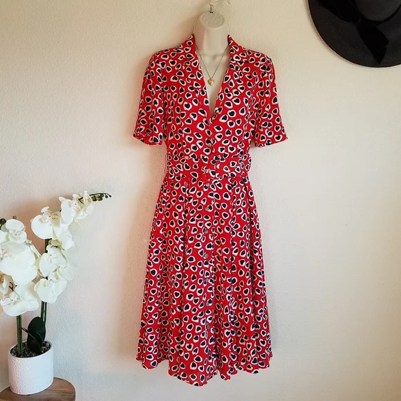 J. Crew Dresses Jcrew Heart Midi Dress Poshmark